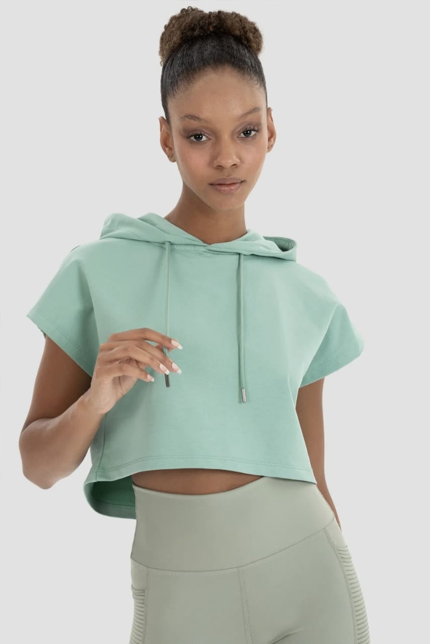 Sleeveless Crop Hoodie