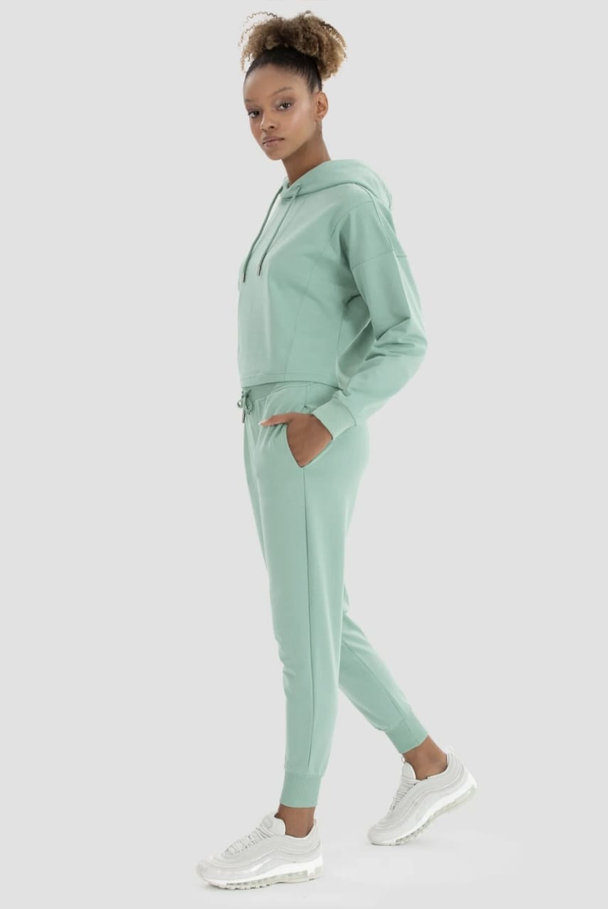 Oversized Sweat Crop Hoodie