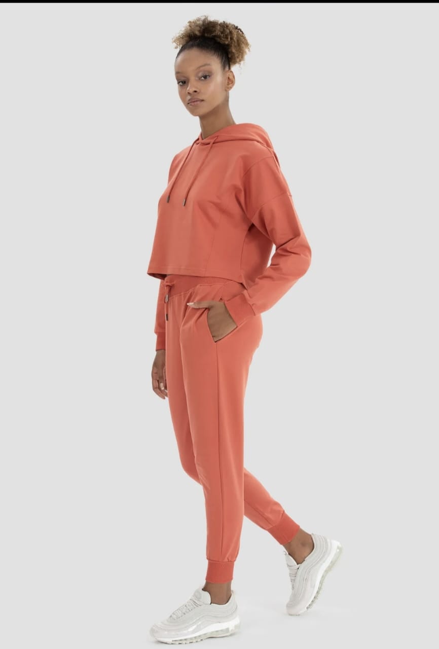 Oversized Sweat Crop Hoodie