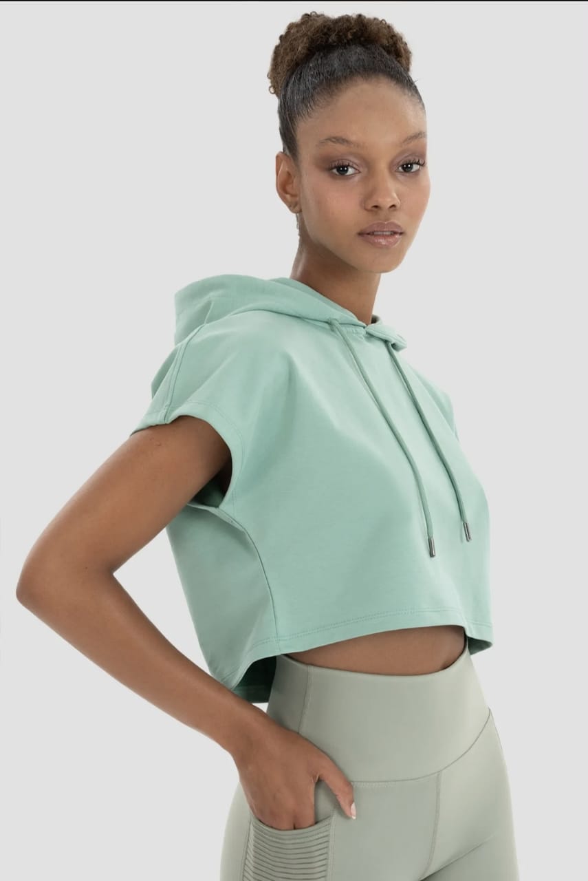 Sleeveless Crop Hoodie