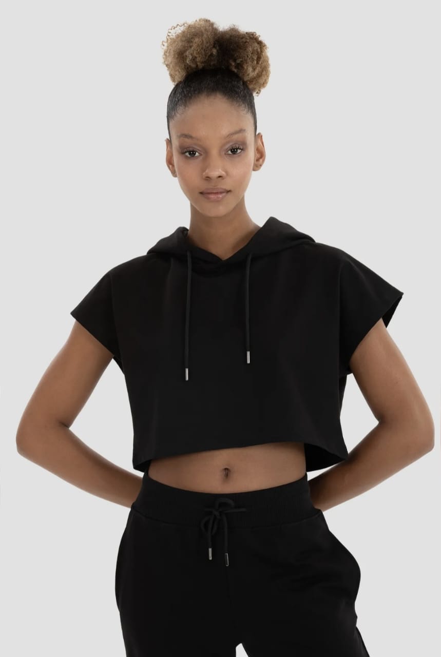 Sleeveless Crop Hoodie