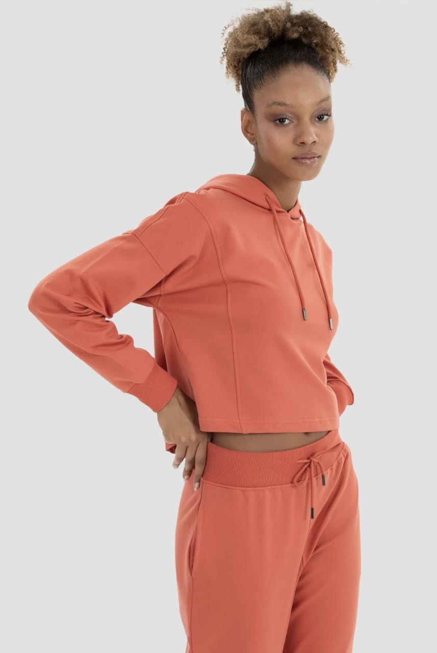 Oversized Sweat Crop Hoodie