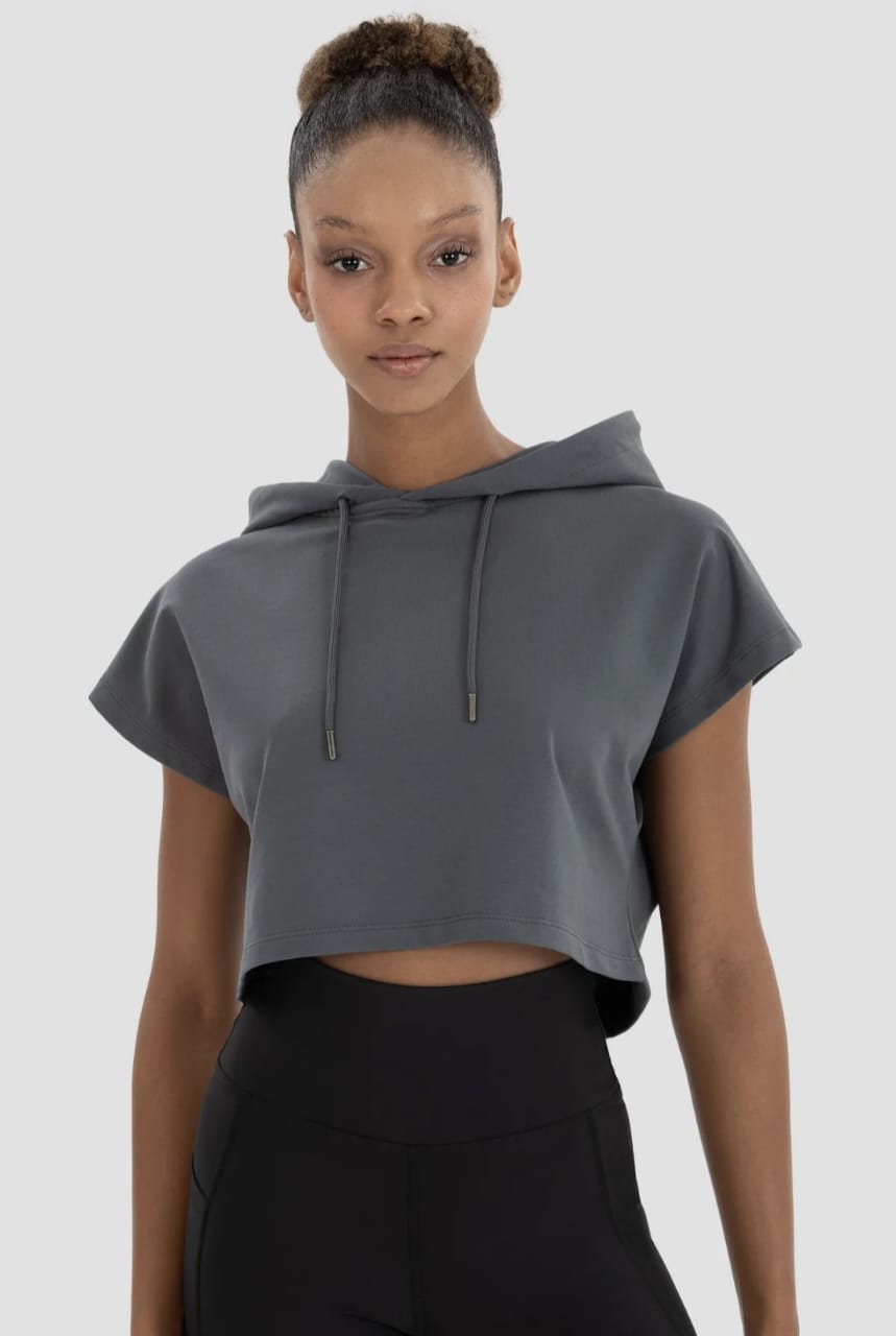 Sleeveless Crop Hoodie