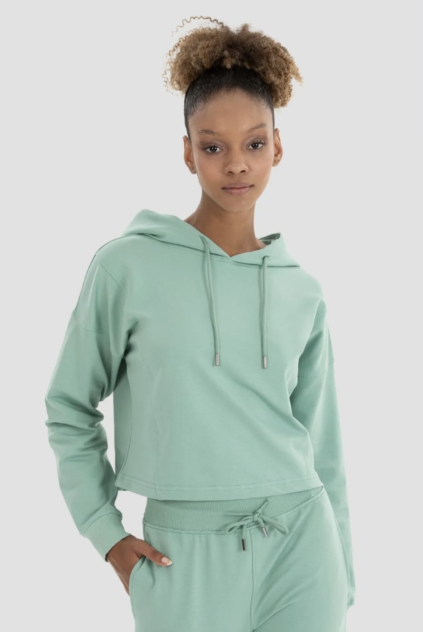 Oversized Sweat Crop Hoodie