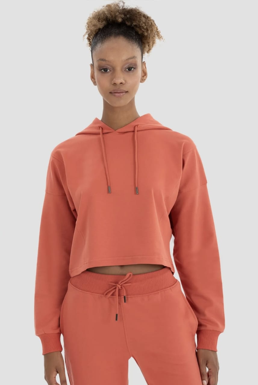 Oversized Sweat Crop Hoodie