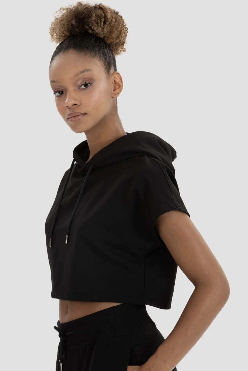 Sleeveless Crop Hoodie