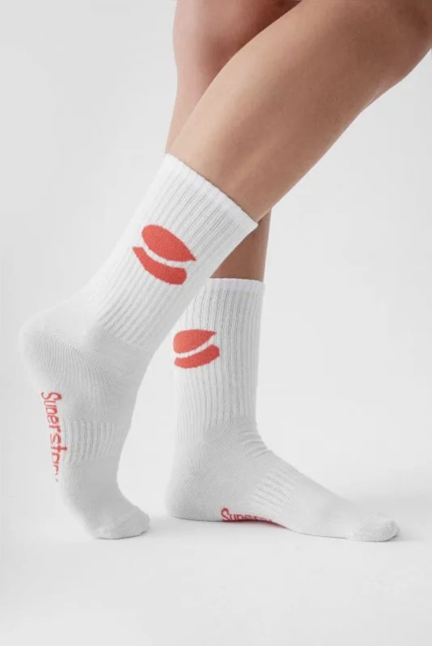 WOMEN SOCKS COTTON VERMILION